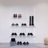 Rangement Chaussures Filaire et Mural 90 cm Blanc N°11