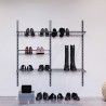 Rangement Chaussures Filaire et Mural 120 cm Noir N°14