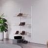 Rangement Chaussures Filaire et Mural 60 cm Blanc N°16